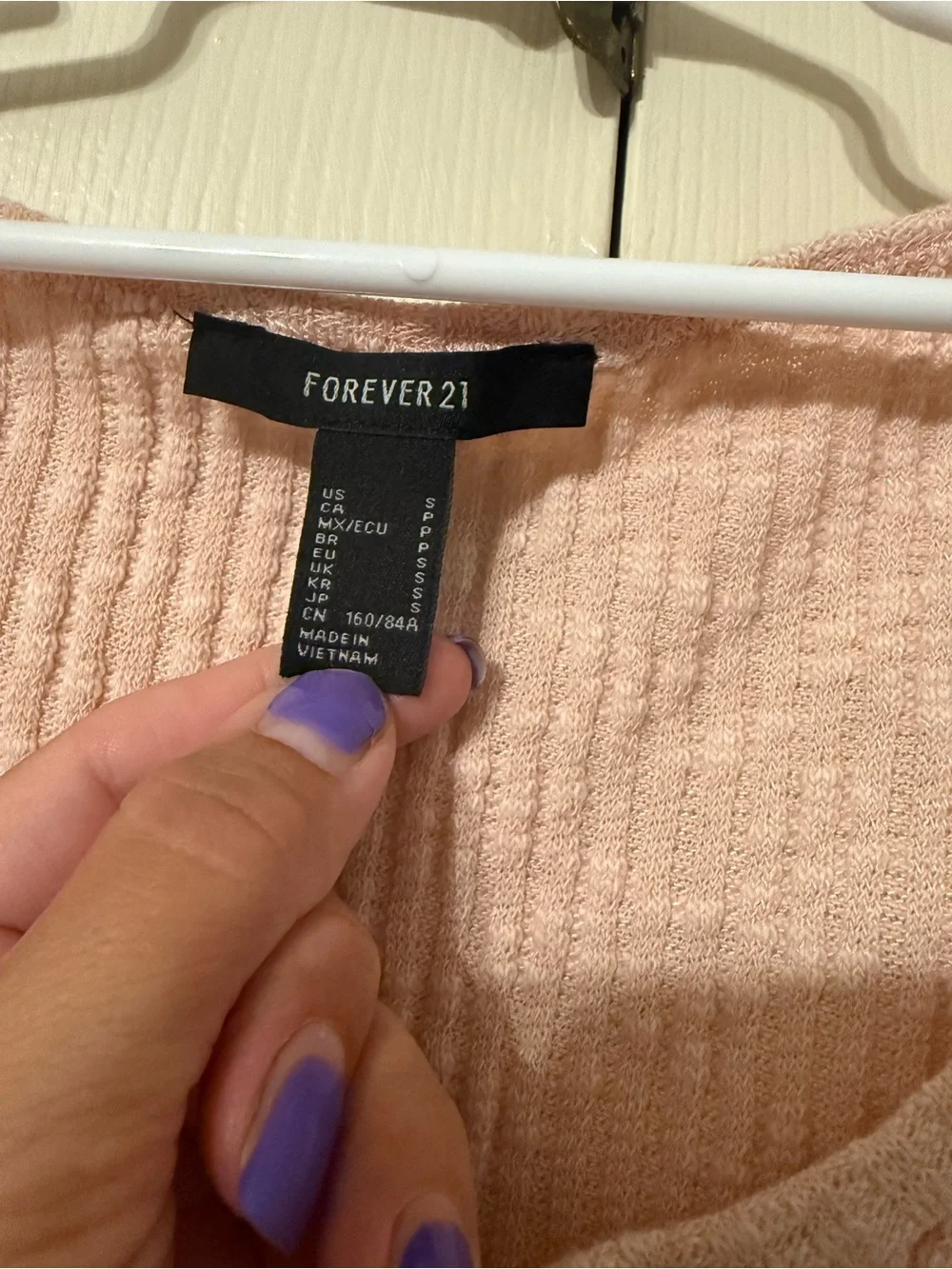 Forever 21 Blush Ribbed Scoop Crop Top